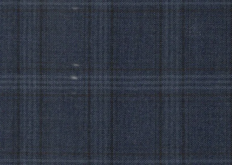Savile Row 29952-140 Blue Fancy Check fabric swatch