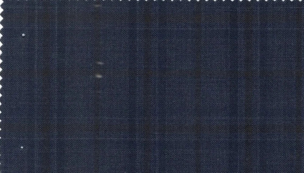 Savile Row 29953-140 Blue Fancy Check fabric swatch
