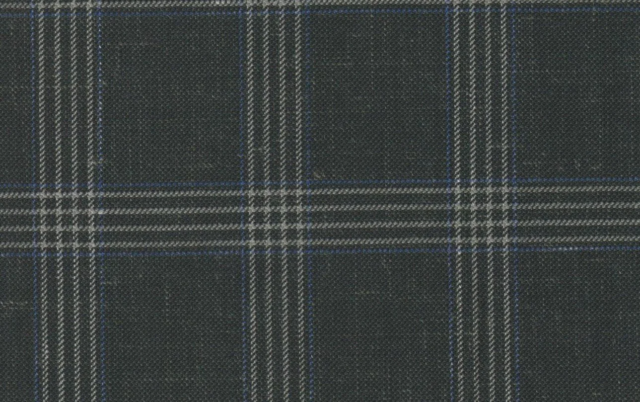 Sergio Benetti 29197-210 DARK GREEN CHECK fabric swatch