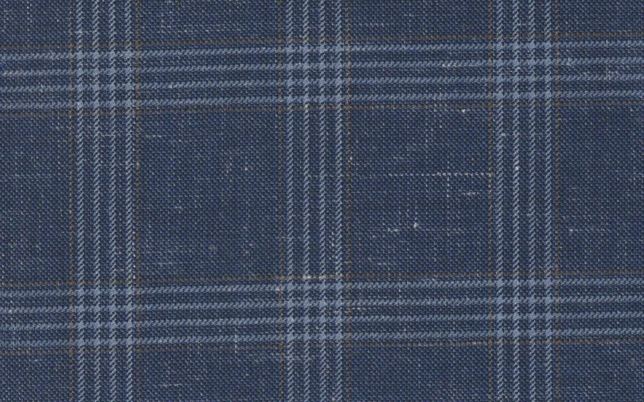Sergio Benetti 29198-210 BLUE CHECK fabric swatch