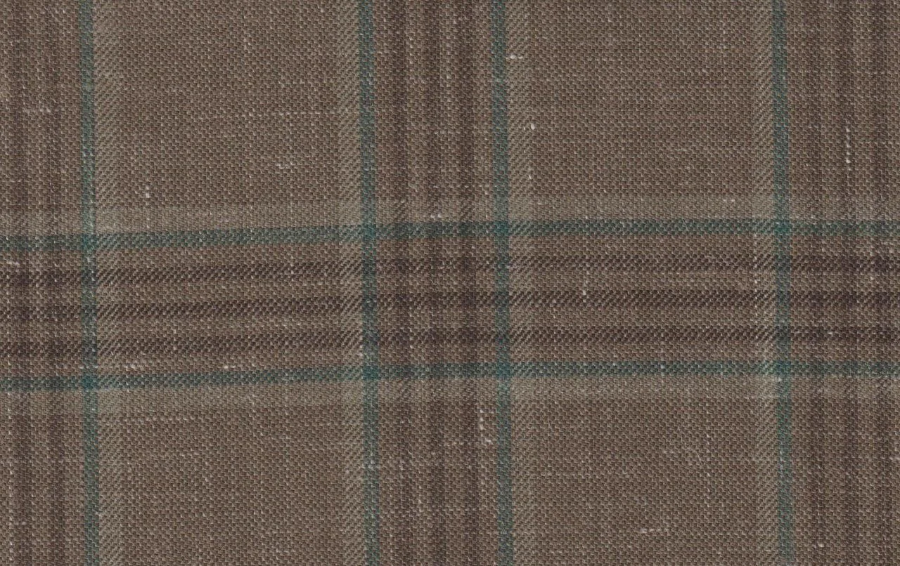 Sergio Benetti 29207-210 BROWN WITH GREEN CHECK fabric swatch