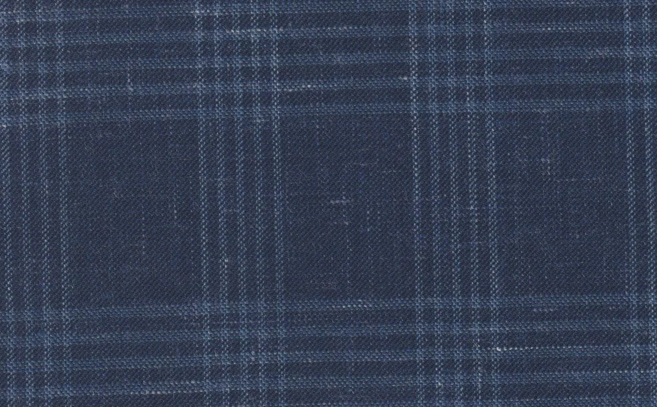 Sergio Benetti 29211-210 BLUE CHECK fabric swatch