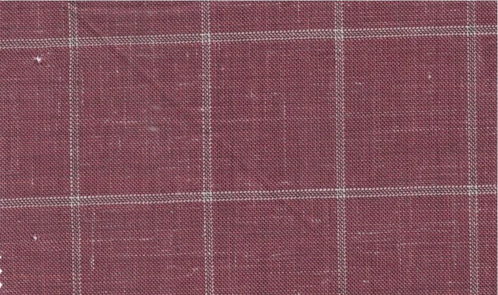 Sergio Benetti 29218-210 BRICK RED WINDOWPANE fabric swatch