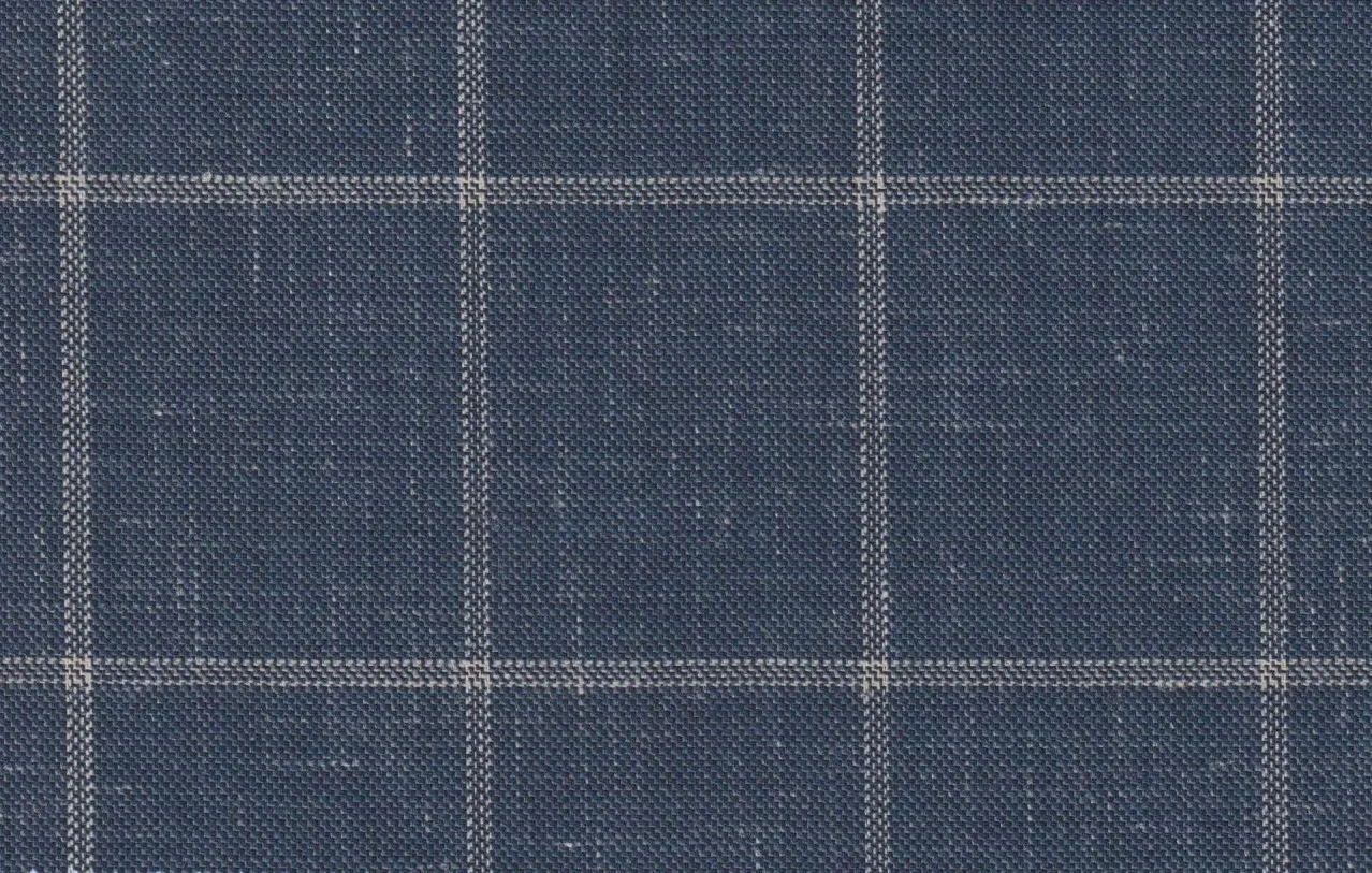 Sergio Benetti 29219-210 BLUE WINDOWPANE fabric swatch
