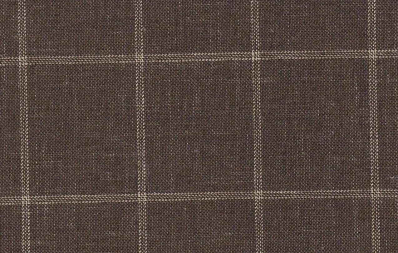 Sergio Benetti 29221-210 BROWN WINDOWPANE fabric swatch