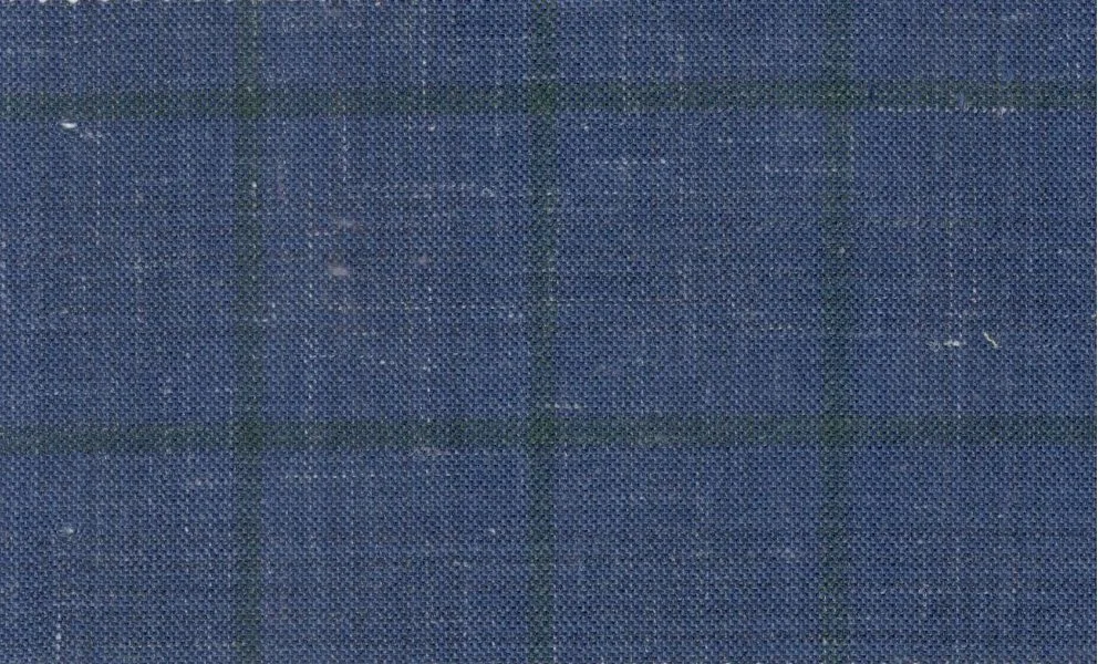 Sergio Benetti 29258-180 Blue W/Green Windowpane fabric swatch