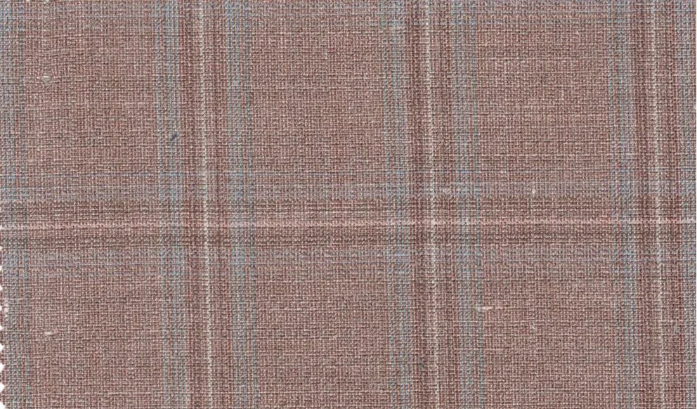 Sergio Benetti 29262-180 Reddish Brown Windowpane fabric swatch