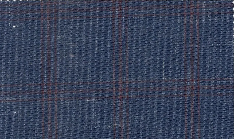 Sergio Benetti 29265-180 Navy W/Burgundy Windowpane fabric swatch