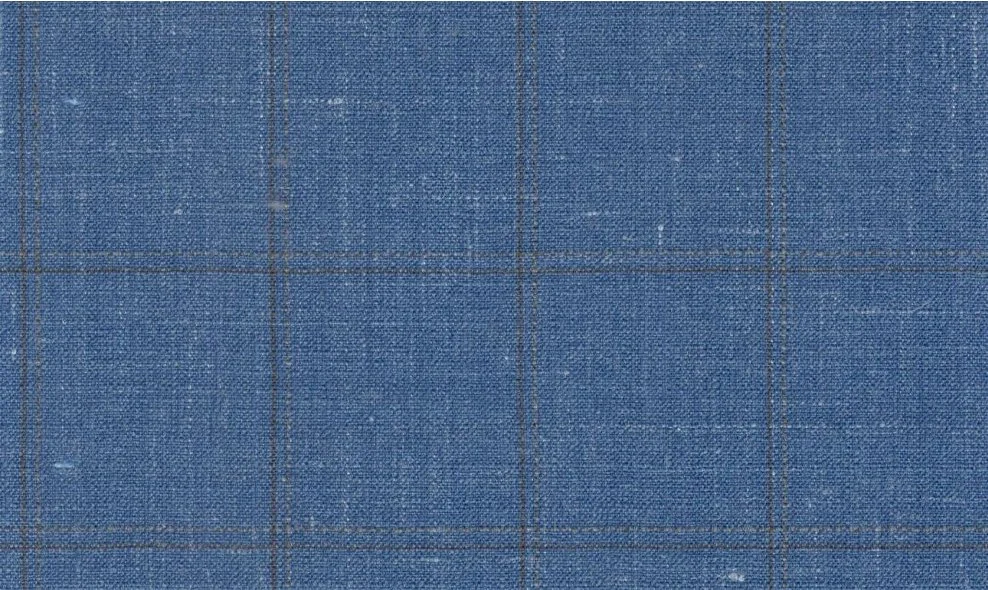 Sergio Benetti 29273-180 Light Blue Windowpane fabric swatch