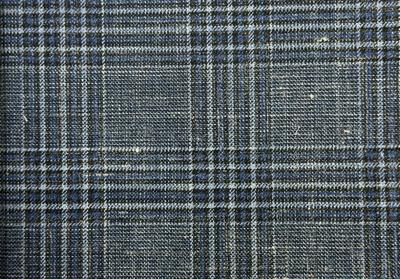 Sergio Benetti 29992-210 Bluish Check fabric swatch