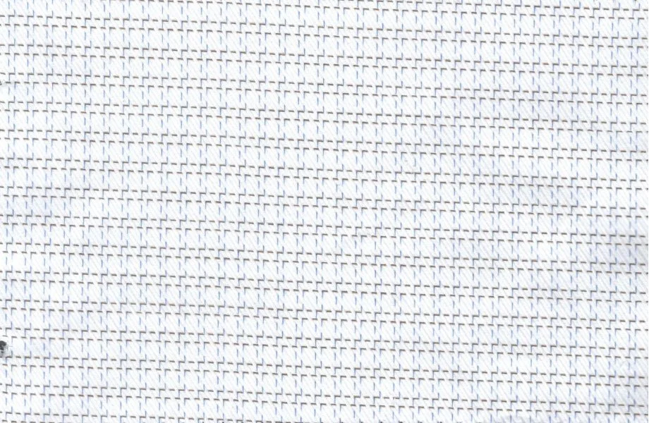 Tessitura Monti 30240-140 White Dobby Check fabric swatch