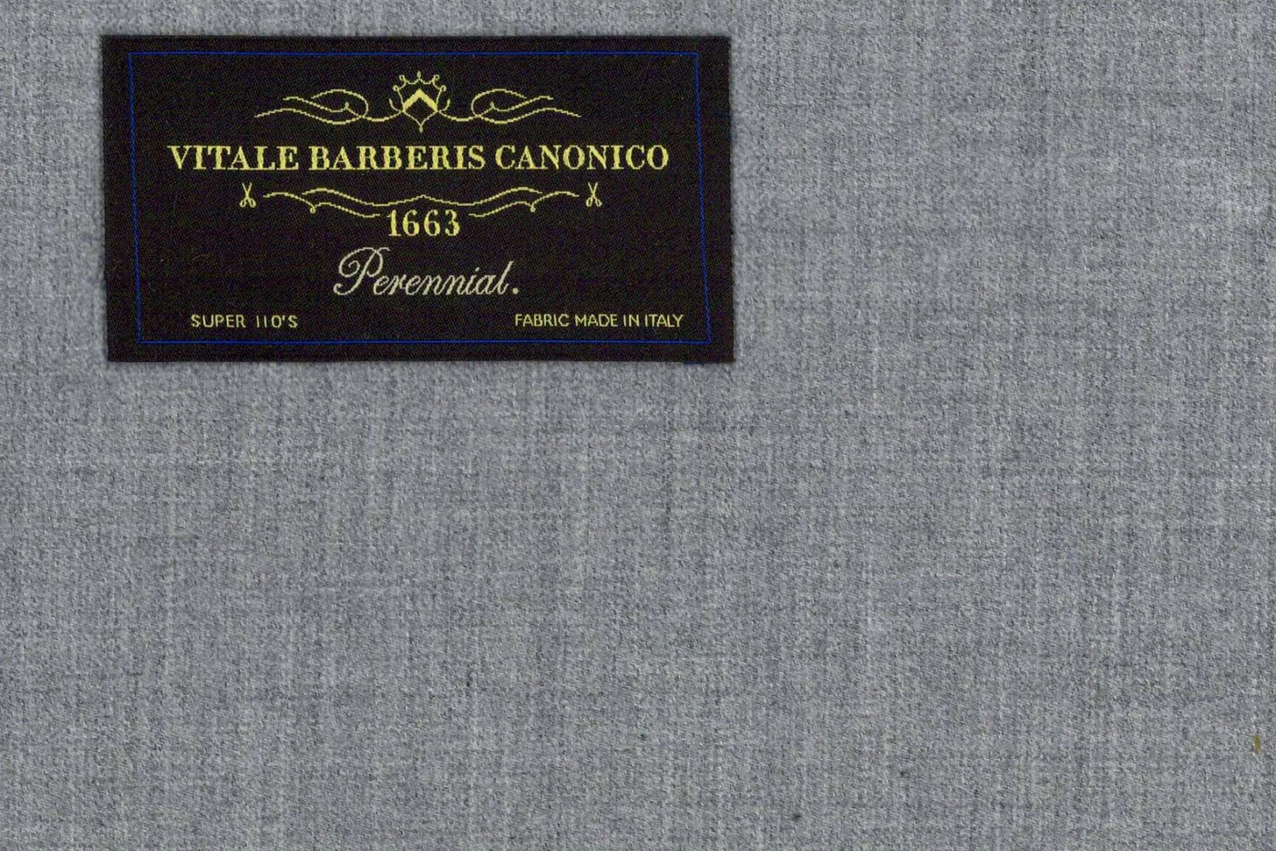 Vitale Barberis Canonico Perennial Super 110's 26935-295 VERY LIGHT GREY fabric swatch