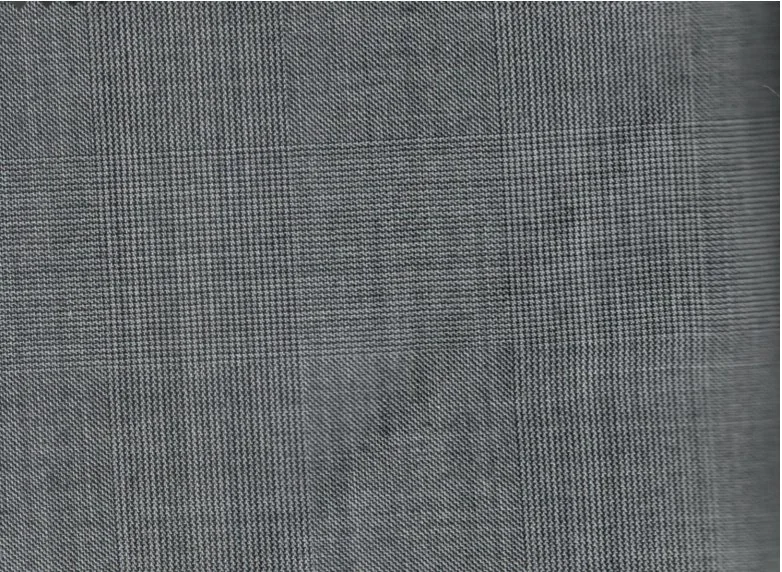Vitale Barberis Canonico Perennial Super 110's 26973-360 LIGHT GREY CHECK fabric swatch