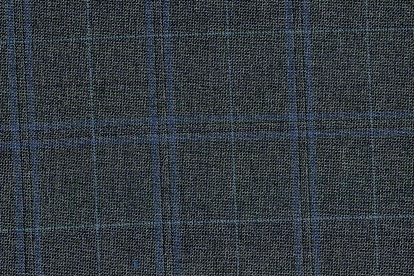 Vitale Barberis Canonico Perennial Super 110's 27971-360 MD.GREY W/BLUE WP fabric swatch