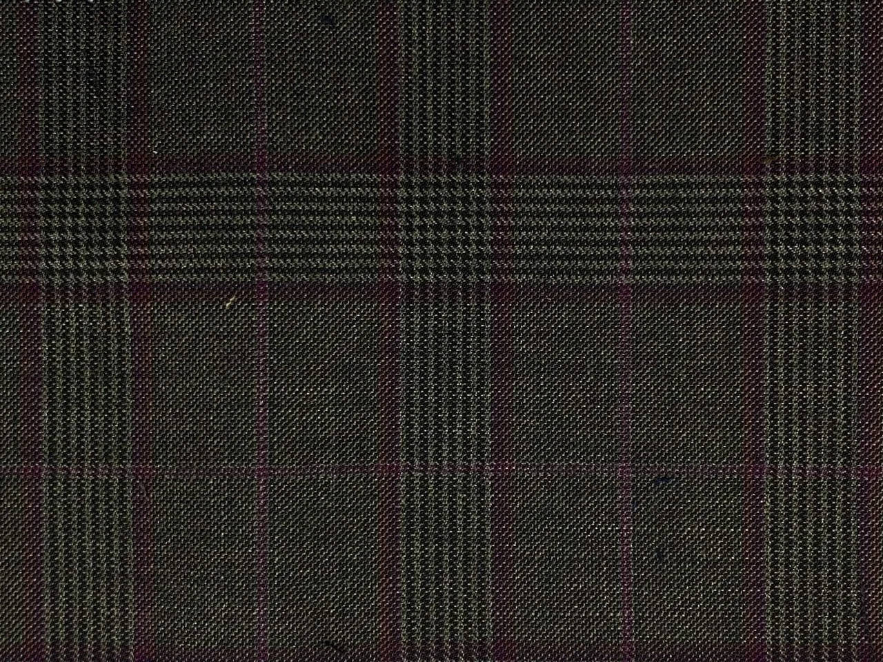 Vitale Barberis Canonico Perennial Super 110's 28757-360 MED GREY W/ RED CHECK fabric swatch