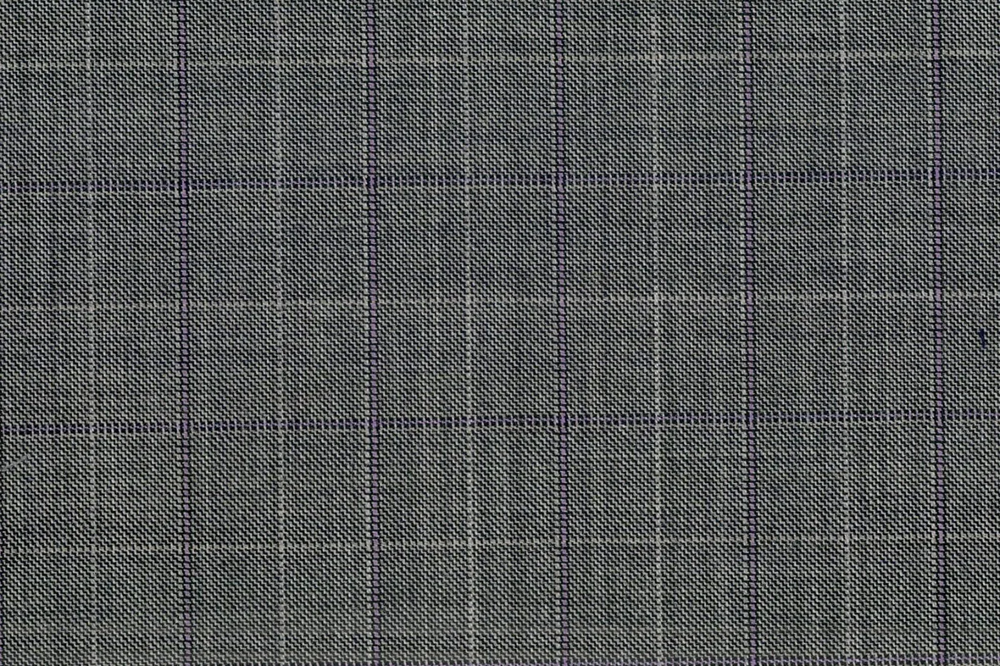 Vitale Barberis Canonico Perennial Super 110's 28758-360 LT GREY W/ PURPLE WPANE fabric swatch