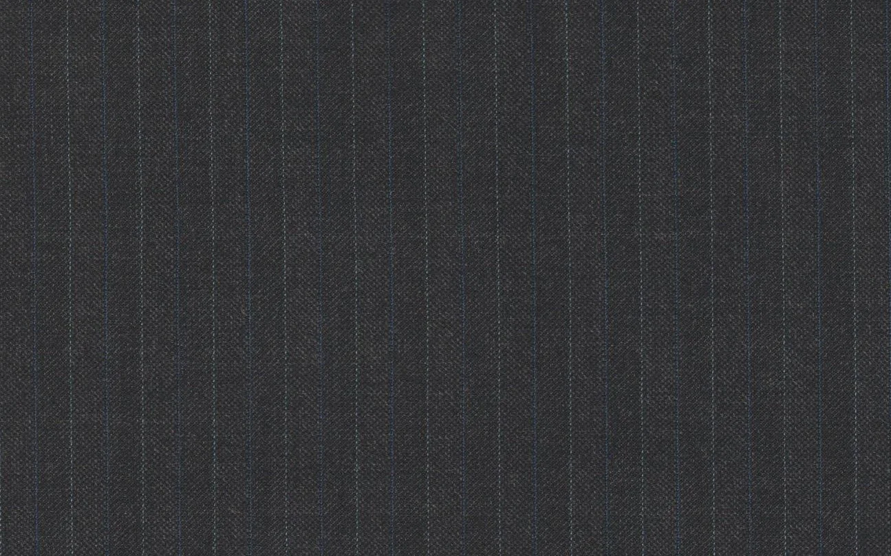Vitale Barberis Canonico Perennial Super 110's 29046-360 DK GREY W/ BLUE STRIPE fabric swatch