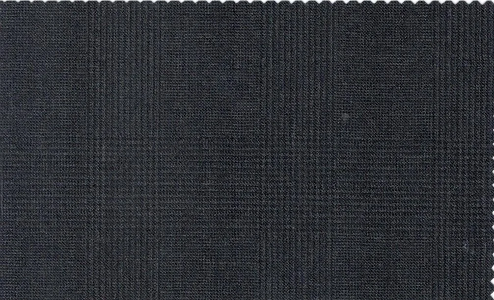 Vitale Barberis Canonico Perennial Super 110's 29917-360 Charcoal Check fabric swatch
