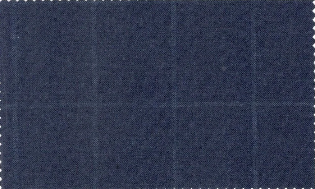 Vitale Barberis Canonico Perennial Super 110's 29921-360 Blue Windowpane fabric swatch