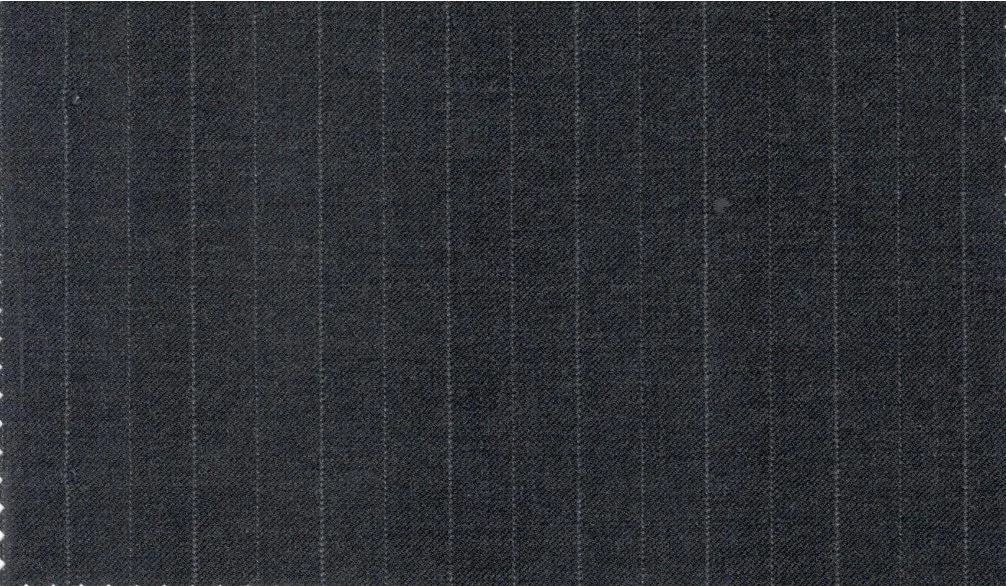 Vitale Barberis Canonico Perennial Super 110's 29928-360 Dark Grey Stripe fabric swatch