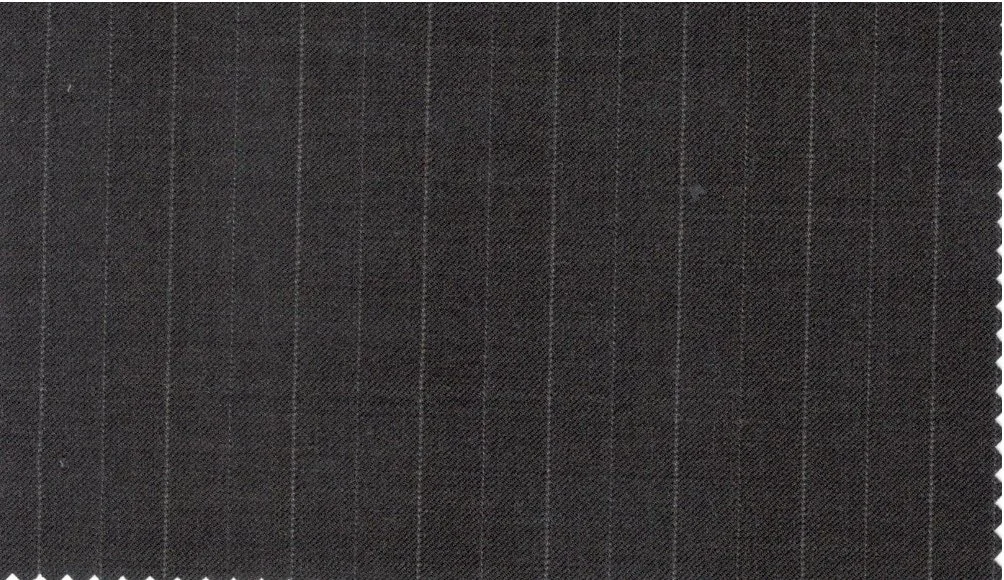 Vitale Barberis Canonico Perennial Super 110's 29930-360 Greyish Brown Stripe fabric swatch