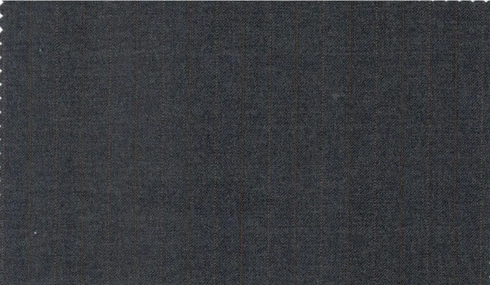 Vitale Barberis Canonico Perennial Super 110's 29932-360 Dark Grey w/ Bronze Stripe fabric swatch