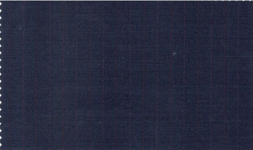 Vitale Barberis Canonico Perennial Super 110's 29933-360 Blue w/ Pink Stripe fabric swatch