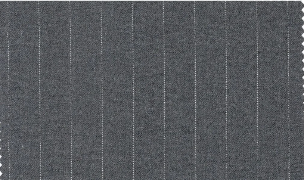 Vitale Barberis Canonico Perennial Super 110's 29934-360 Grey Pinstripe fabric swatch