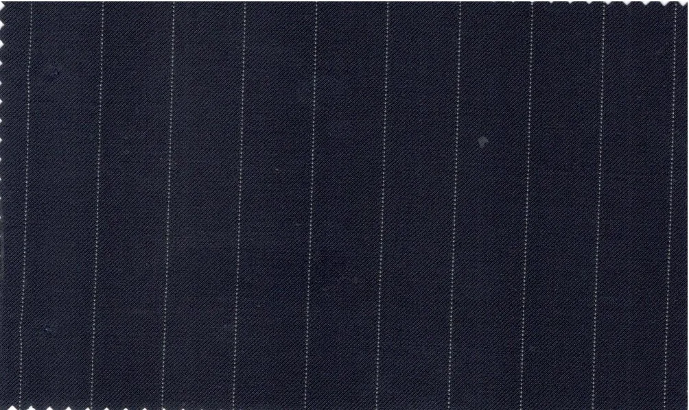 Vitale Barberis Canonico Perennial Super 110's 29935-360 Navy Pinstripe fabric swatch