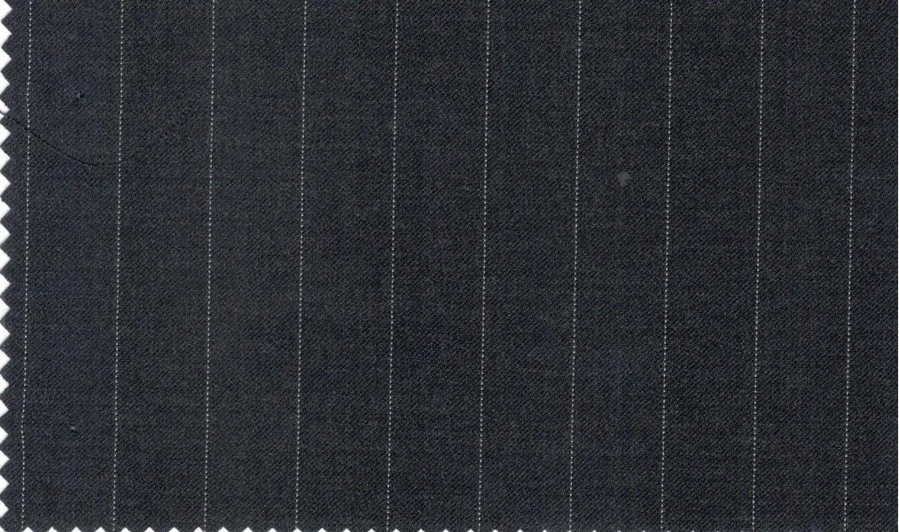 Vitale Barberis Canonico Perennial Super 110's 29936-360 Dark Grey Pinstripe fabric swatch