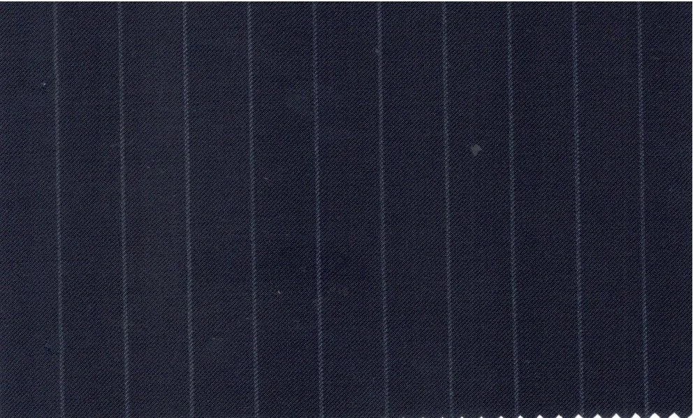 Vitale Barberis Canonico Perennial Super 110's 29939-360 Navy Chalkstripe fabric swatch