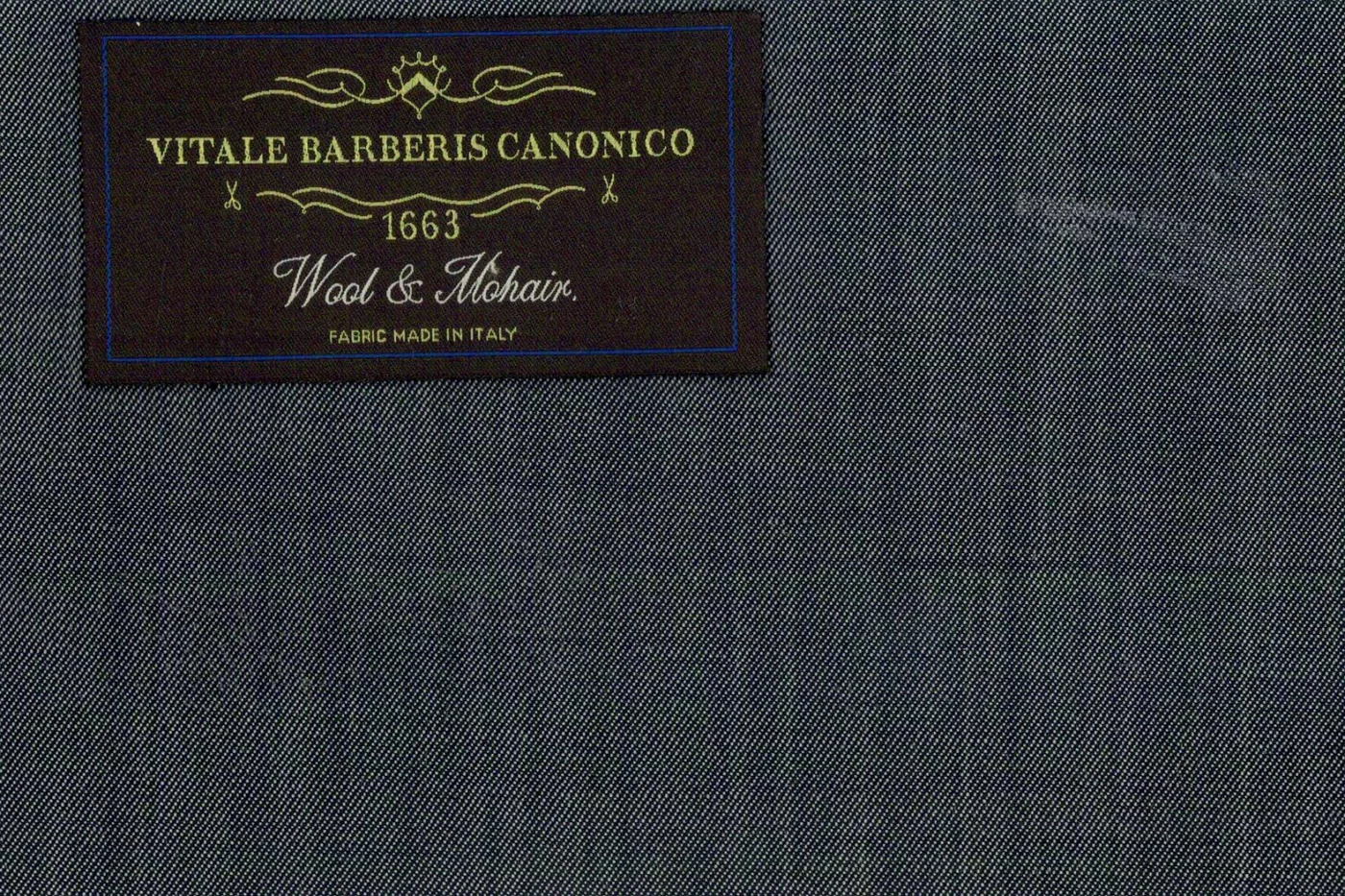 Vitale Barberis Canonico Wool & Mohair 26981-370 M.GREY MOHAIR 260GM fabric swatch